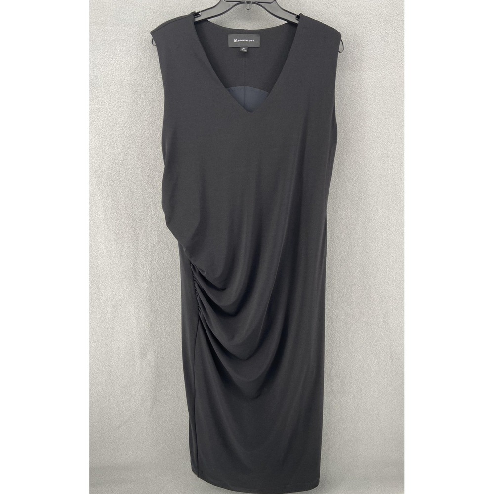 Honeylove Dress‎ Womens 2X InnerPower Ruched Tummy Control  Stretch Minimalist